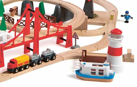 BRIO WORLD - Set Deluxe Il Mondo Della Ferrovia, Pista Trenino con Accessori, 106 pezzi, Età 3+ Anni - 13