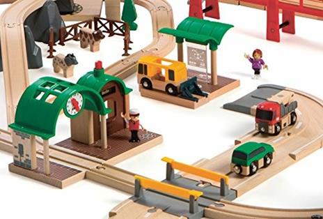 BRIO WORLD - Set Deluxe Il Mondo Della Ferrovia, Pista Trenino con Accessori, 106 pezzi, Età 3+ Anni - 4