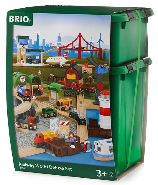 BRIO WORLD - Set Deluxe Il Mondo Della Ferrovia, Pista Trenino con Accessori, 106 pezzi, Età 3+ Anni - 8