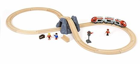 BRIO WORLD - Starter Set Ferrovia, Pista Trenino con Accessori, 26 pezzi, Età 3+ Anni - 2