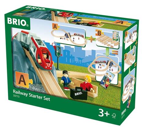 BRIO WORLD - Starter Set Ferrovia, Pista Trenino con Accessori, 26 pezzi, Età 3+ Anni - 6