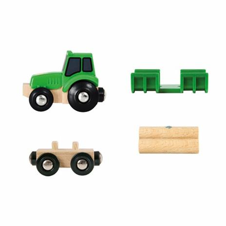 BRIO WORLD - Trattore con Rimorchio, Veicoli Giocattolo in Legno, 4 Pezzi, Età 3+ Anni - 8
