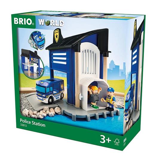 BRIO WORLD - Stazione della Polizia con Veicolo di Emergenza, Accessorio per Pista Trenino BRIO, Set da 5 Pezzi - 17