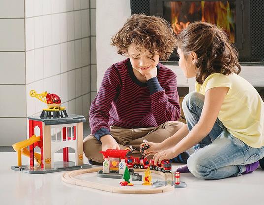 BRIO WORLD - Set Ferrovia Vigili del Fuoco, Pista Trenino con Accessori, 18 pezzi, Età 3+ Anni - 13