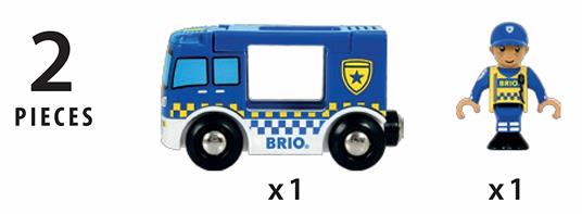 BRIO WORLD - Furgone della Polizia, Veicoli Giocattolo in Legno, 2 Pezzi, Età 3+ Anni - 11