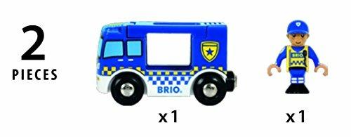 BRIO WORLD - Furgone della Polizia, Veicoli Giocattolo in Legno, 2 Pezzi, Età 3+ Anni - 4