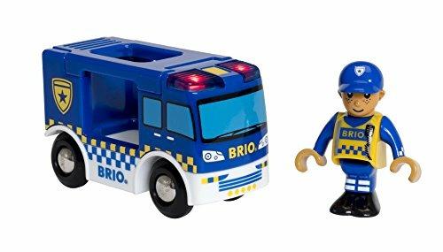 BRIO WORLD - Furgone della Polizia, Veicoli Giocattolo in Legno, 2 Pezzi, Età 3+ Anni - 2