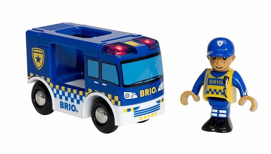 BRIO WORLD - Furgone della Polizia, Veicoli Giocattolo in Legno, 2 Pezzi, Età 3+ Anni - 8