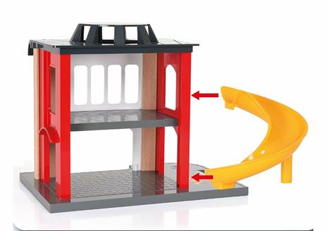 BRIO WORLD - Caserma dei Pompieri, Accessorio per Pista Trenino BRIO, Set da 12 Pezzi, Età 3+ Anni - 10