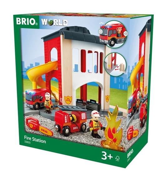 BRIO WORLD - Caserma dei Pompieri, Accessorio per Pista Trenino BRIO, Set da 12 Pezzi, Età 3+ Anni - 4