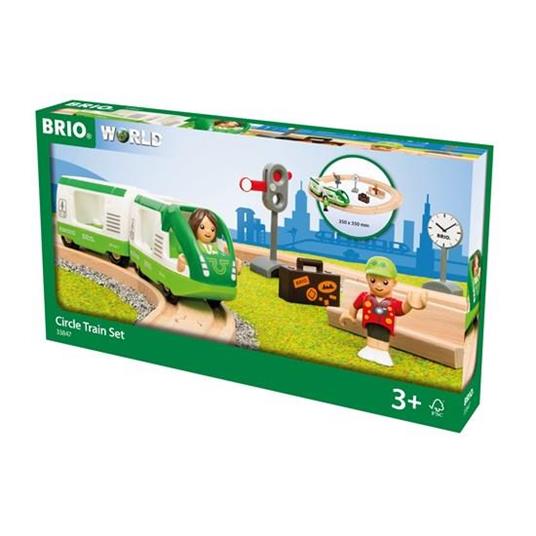 BRIO WORLD, Set Ferrovia Circolare, Pista Trenino con Accessori, 16 pezzi, Età 3+ Anni - 3