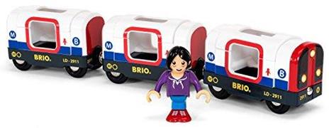 BRIO WORLD - Metropolitana, Veicoli per Pista Trenino BRIO, 4 Pezzi, Età 3+ Anni - 3