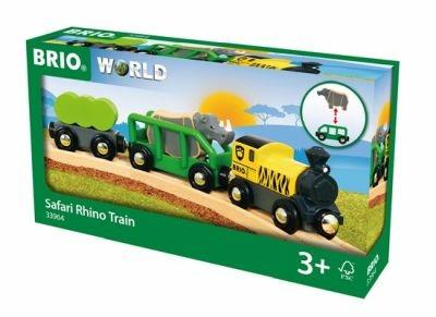 BRIO WORLD - Treno per Safari con Rinoceronte, Veicoli per Pista Trenino BRIO, 5 pezzi, Età 3+ Anni - 6