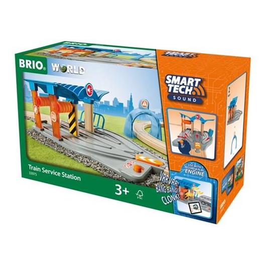 BRIO WORLD - Stazione di Servizio Ferrovia Smart Tech Sound, Accessorio per Pista Trenino BRIO - 4