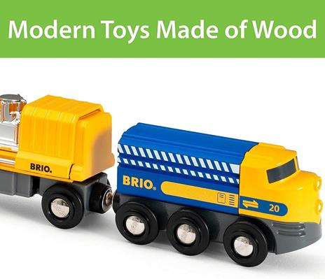 BRIO WORLD - Treno Merci con Tre Vagoni, Veicoli per Pista Trenino BRIO, 7 Pezzi, Età 3+ Anni - 4