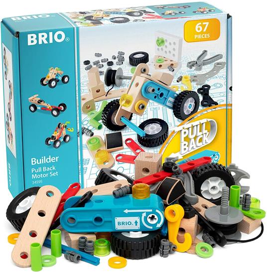 BRIO BUILDER - Set di costruzioni con motore a trazione, Kit per Veicoli da Montare, 67 Pezzi, Età 3+ Anni