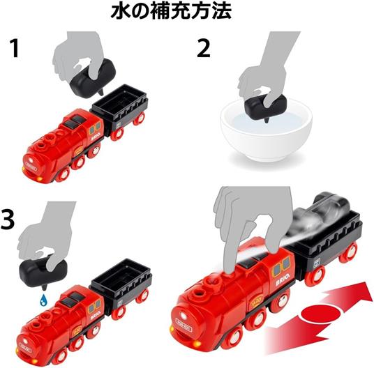 BRIO WORLD - Set Ferrovia con treno a vapore con cisterna, Pista trenino con Accessori, 24 pezzi, Età 3+ Anni - 6