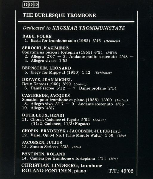 Burlesque Trombone - CD Audio di Christian Lindberg - 3