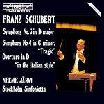 Sinfonie n.3, n.4 - Ouverture in stile italiano - CD Audio di Franz Schubert,Neeme Järvi,Stockholm Sinfonietta