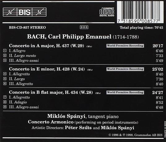 Concerti per strumento a tastiera vol.7 - CD Audio di Carl Philipp Emanuel Bach - 2