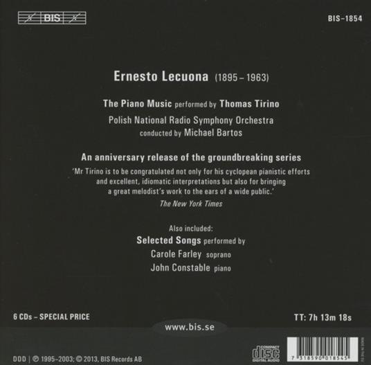 The Piano Music (7 Cd) - CD Audio di Ernesto Lecuona - 2