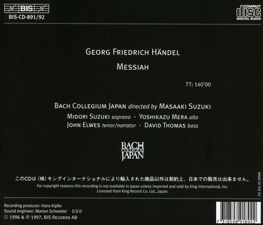 Il Messia - CD Audio di Georg Friedrich Händel,Masaaki Suzuki - 2