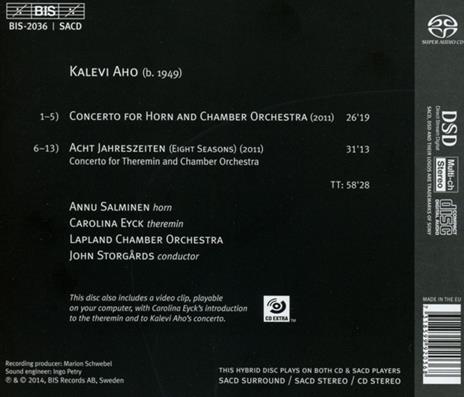 Theremin Concerto / Horn Concerto - SuperAudio CD di Kalevi Aho - 2