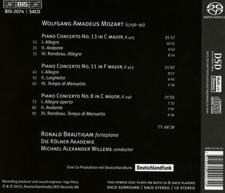 Concerti per Pianoforte No. 8, 11 - SuperAudio CD di Ronald Brautigam - 2