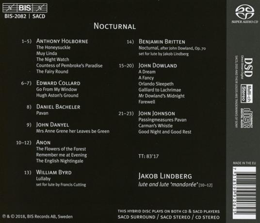 Nocturnal - SuperAudio CD di Jakob Lindberg - 2