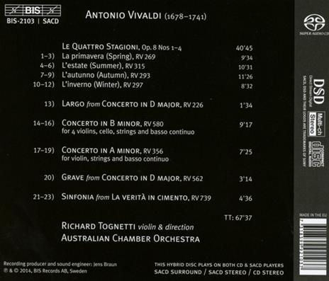 Four Seasons - SuperAudio CD di Antonio Vivaldi - 2