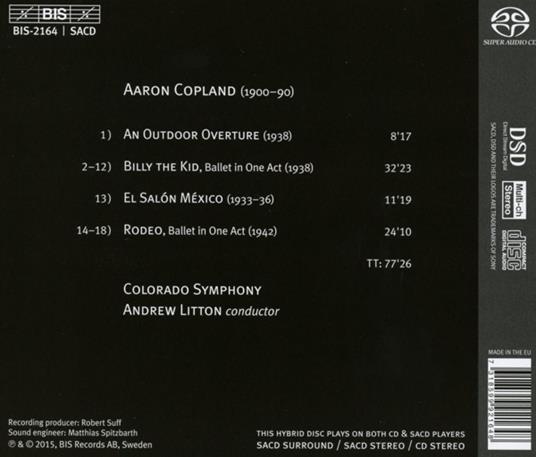 Billy the Kid - Rodeo - SuperAudio CD di Aaron Copland - 2
