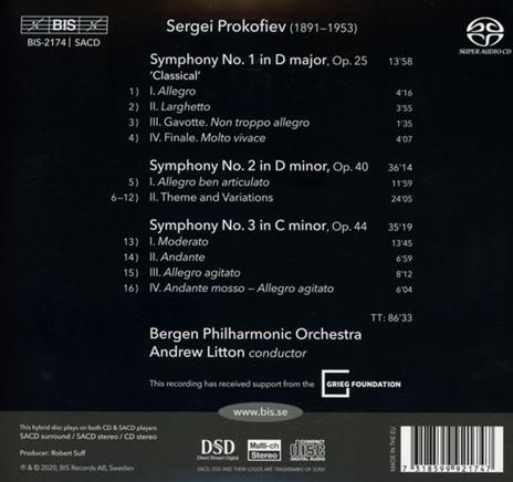 Symphonies 1-3 - CD Audio di Sergei Prokofiev - 2