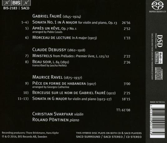Apres Un Reve - CD Audio di Christian Svarfvar - 2