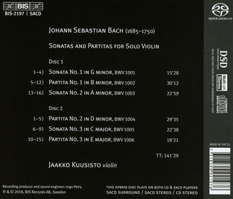 Sonate e partite per violino - SuperAudio CD di Johann Sebastian Bach,Jaakko Kuusisto - 2