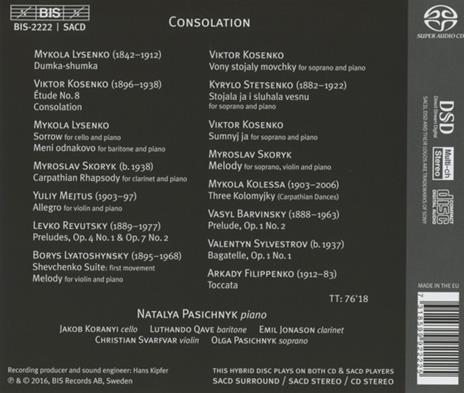 Consolation - CD Audio di Natalya Pasichnyk - 2
