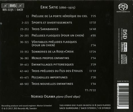 Musica per Pianoforte - SuperAudio CD di Erik Satie - 2