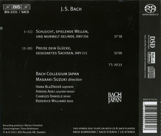 Celebratory Cantatas - SuperAudio CD di Johann Sebastian Bach - 2