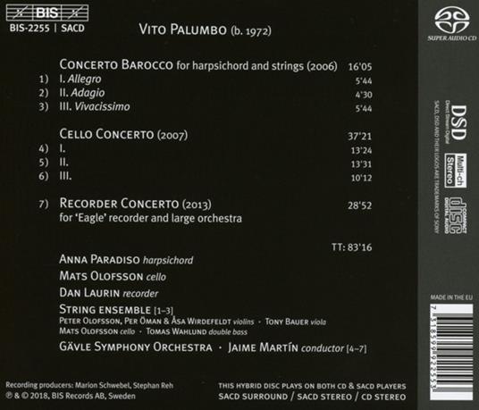 3 Concerti - SuperAudio CD di Vito Palumbo - 2