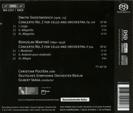 Cello Concerto - CD Audio di Dmitri Shostakovich - 2