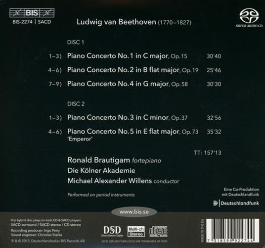 Concerti per pianoforte completi - SuperAudio CD di Ludwig van Beethoven - 2