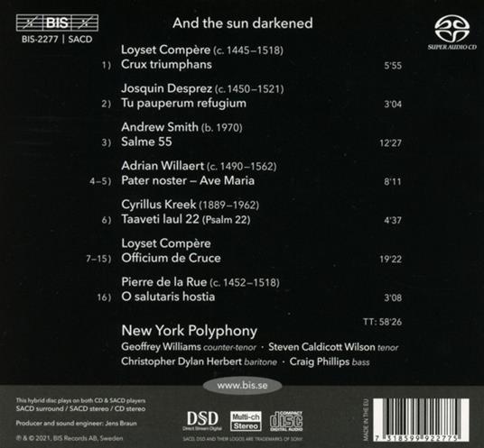 And The Sun Darkened - SuperAudio CD di New York Polyphony - 2