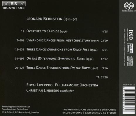 On the Waterfront - SuperAudio CD di Leonard Bernstein,Royal Liverpool Philharmonic Orchestra,Christian Lindberg - 2