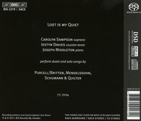 Lost Is My Quiet - SuperAudio CD di Carolyn Sampson - 2