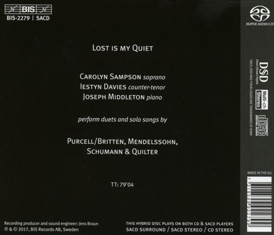 Lost Is My Quiet - SuperAudio CD di Carolyn Sampson - 2