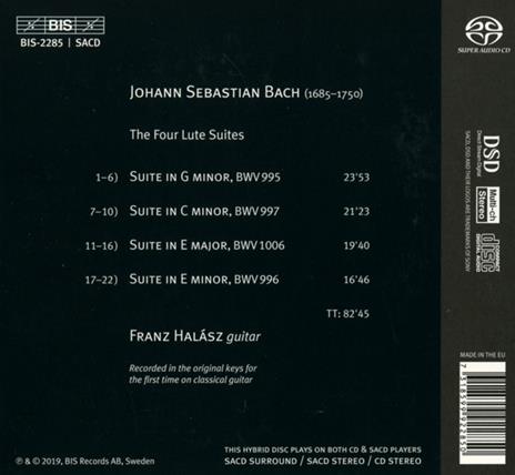 The Four Lute Suites - SuperAudio CD di Johann Sebastian Bach,Franz Halasz - 2