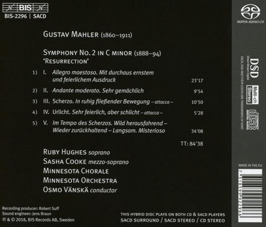 Sinfonia n.2 - SuperAudio CD di Gustav Mahler - 2