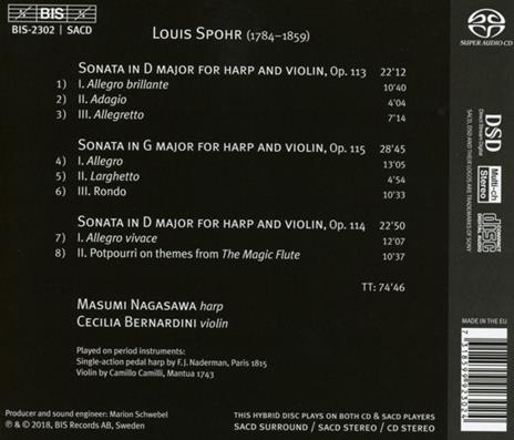 3 Sonate per arpa e violino - CD Audio di Louis Spohr - 2