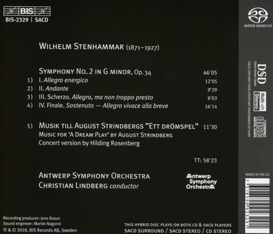 Sinfonia n.2 - SuperAudio CD di Karl Wilhelm Eugen Stenhammar - 2