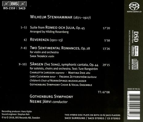 Sängen - Reverenza - Romeo and Juliet - CD Audio di Karl Wilhelm Eugen Stenhammar - 2