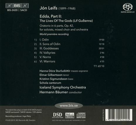 Edda part II. The Lives of the Gods (Oratorio) - CD Audio di Jon Leifs - 2